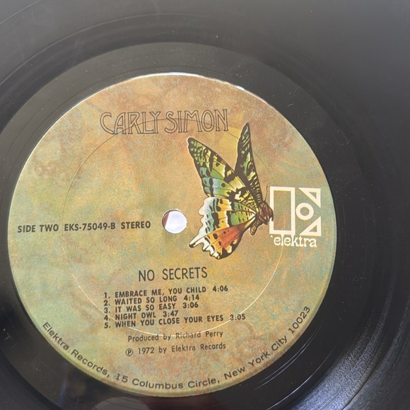 70’s vintage Carly Simon No Secrets LP vinyl album classic rock legend - Picture 5 of 8